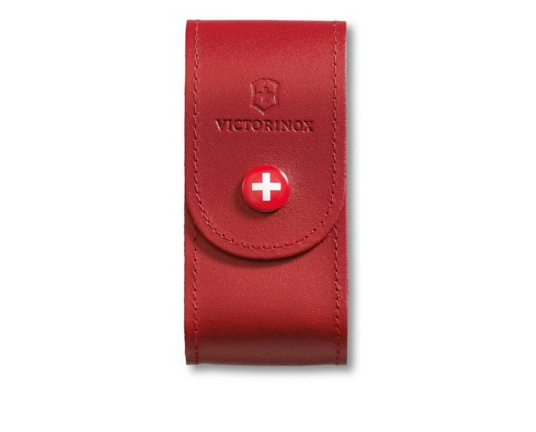 VICTORINOX Pouzdro na kapesní nůž 91 mm 5-8 želízek, kožené, červené