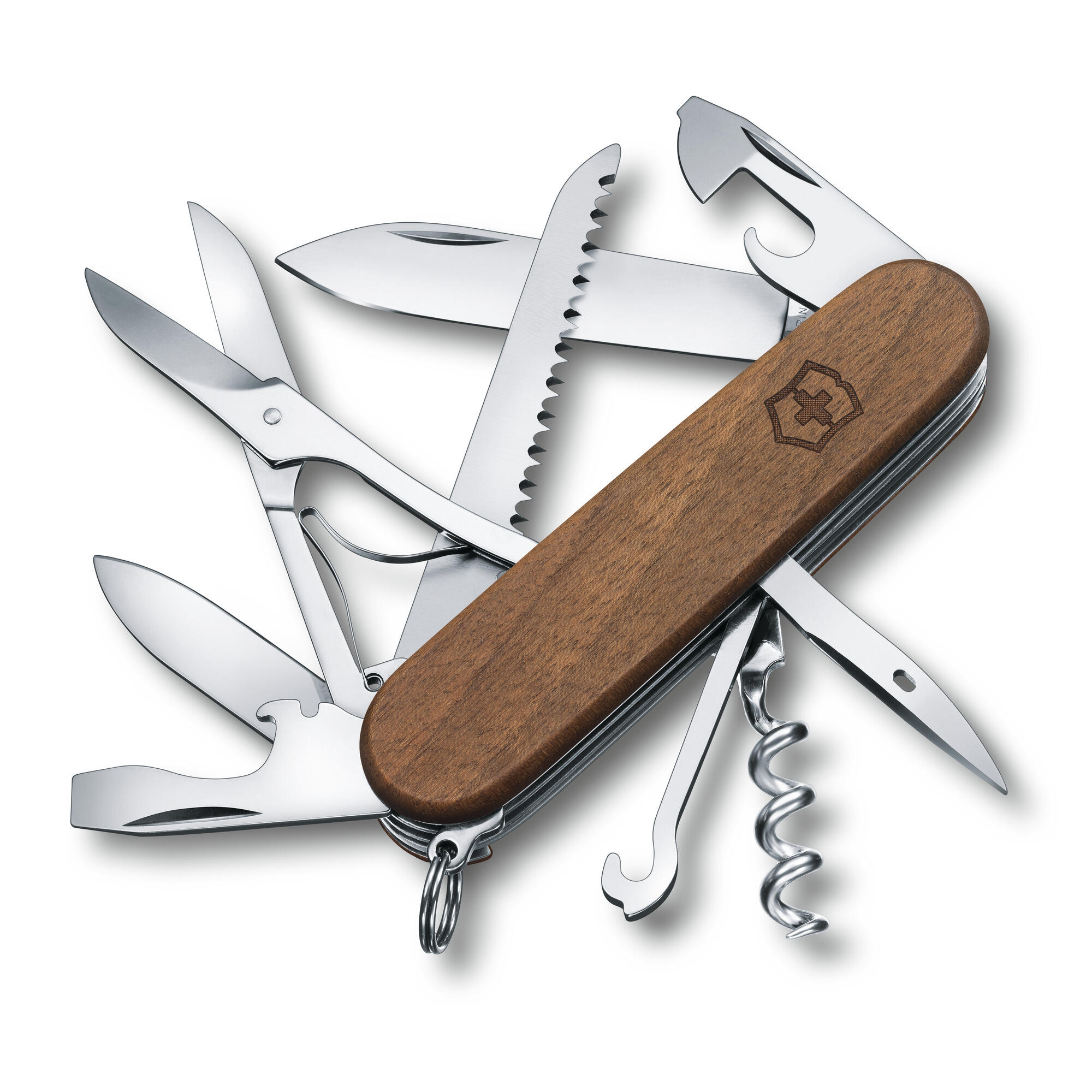 VICTORINOX Kapesní nůž HUNTSMAN WOOD, 91 mm, hnědý, blister