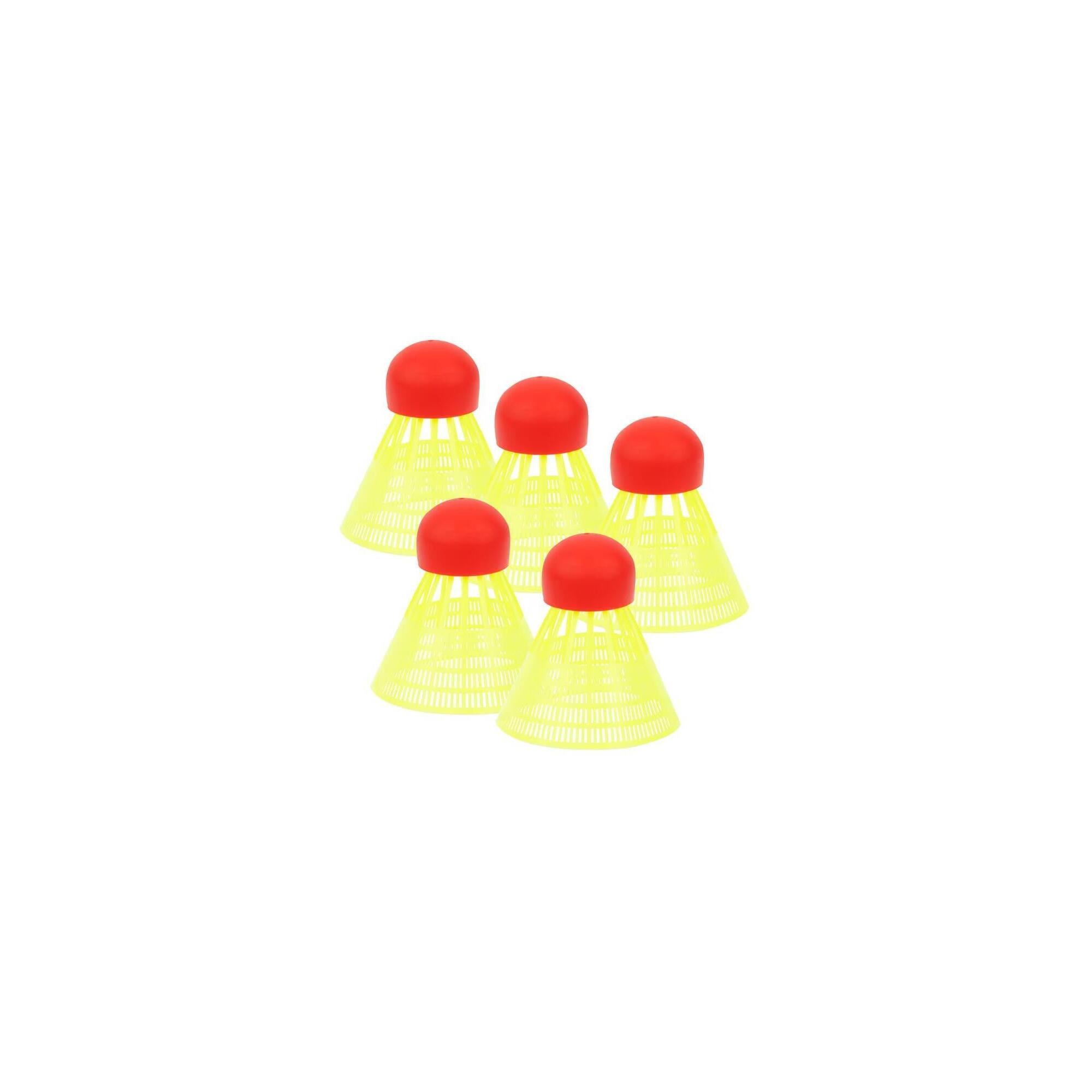 Fluturași Crossminton Speedminton Set 5 Buc, verde/roșu - nailon și cauciuc