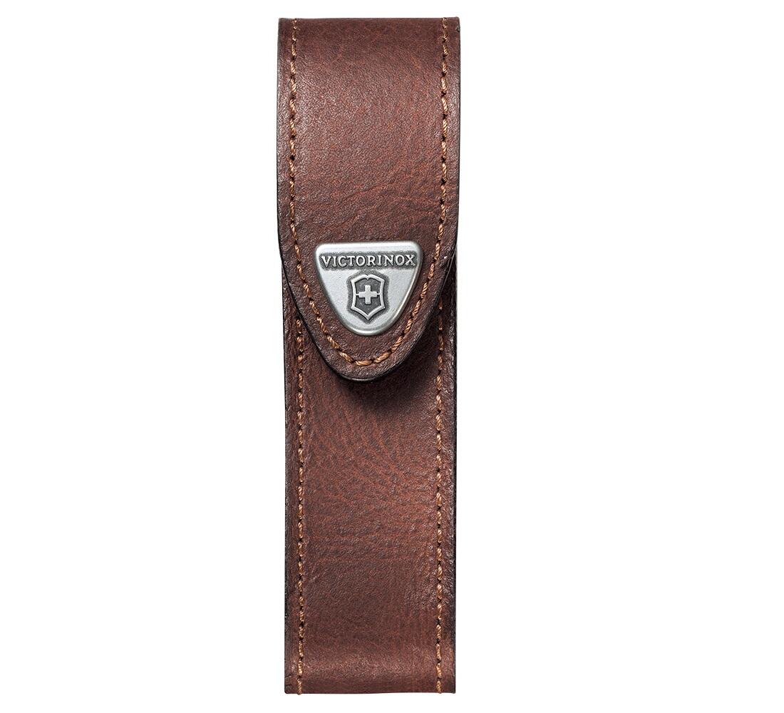 VICTORINOX Pouzdro na kapesní nůž 111 mm až 3 želíska, kožené, hnědé