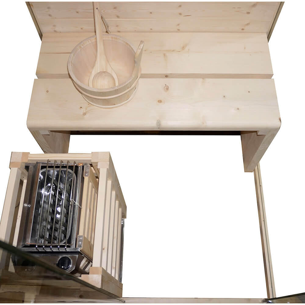 Traditionele sauna ARUNA - 100 x 190 cm voor 1-2 personen 5/6