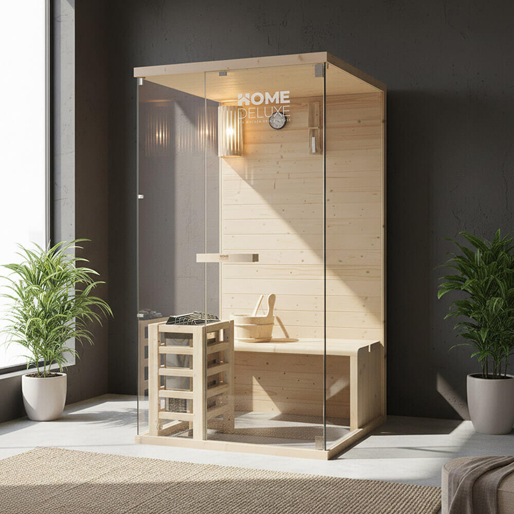 Traditionele sauna ARUNA - 100 x 190 cm voor 1-2 personen 2/6