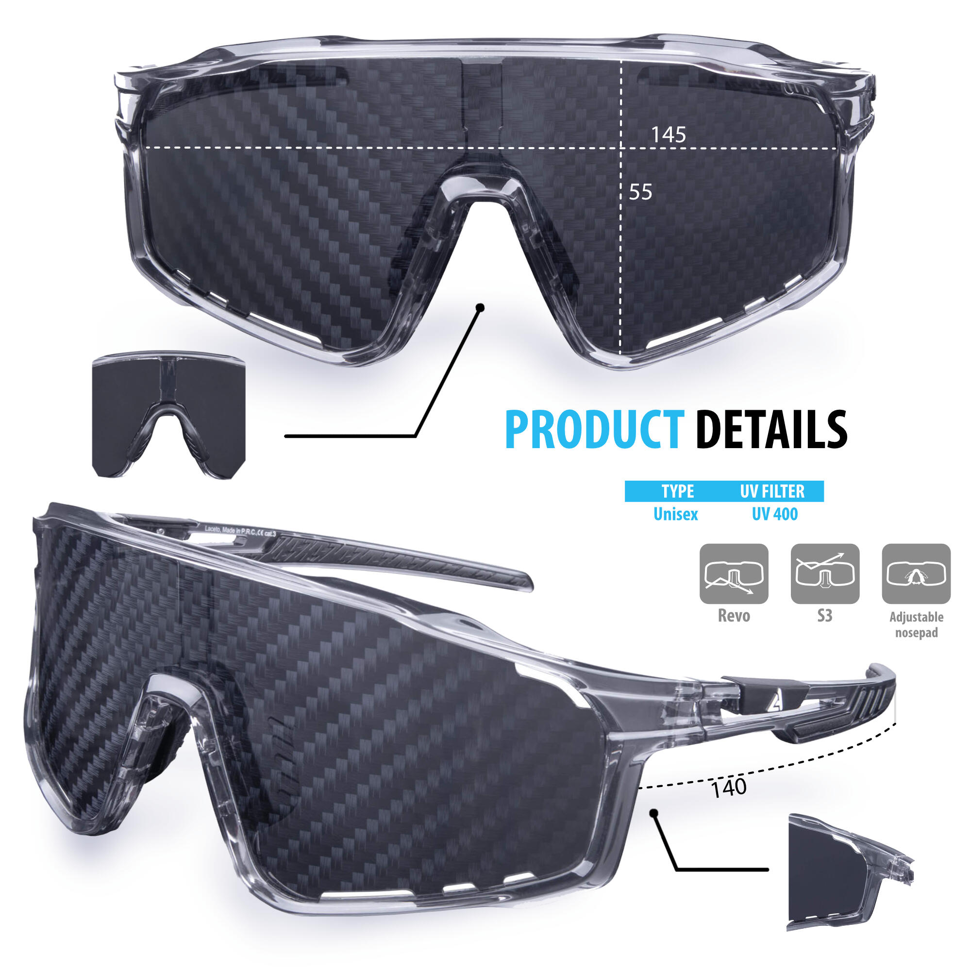 Lunettes de soleil GLARE CARBON 5/5