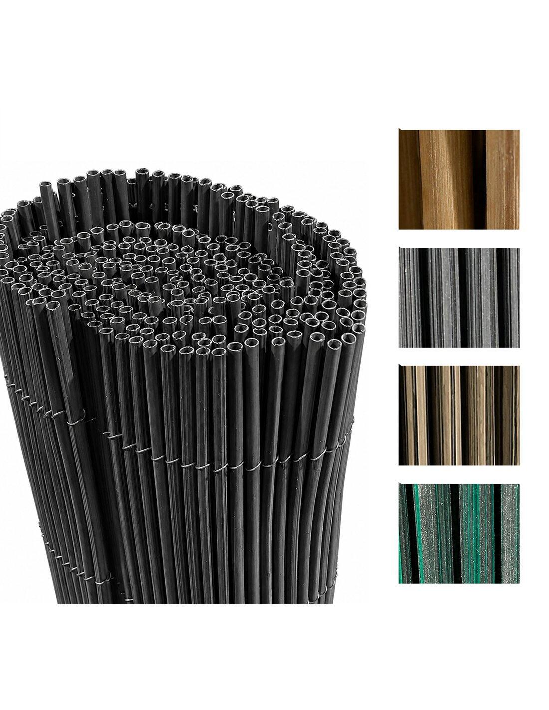 Mimbre Artificial con Tratamiento Anti-U JARDIN202 Gris 3m 1/5