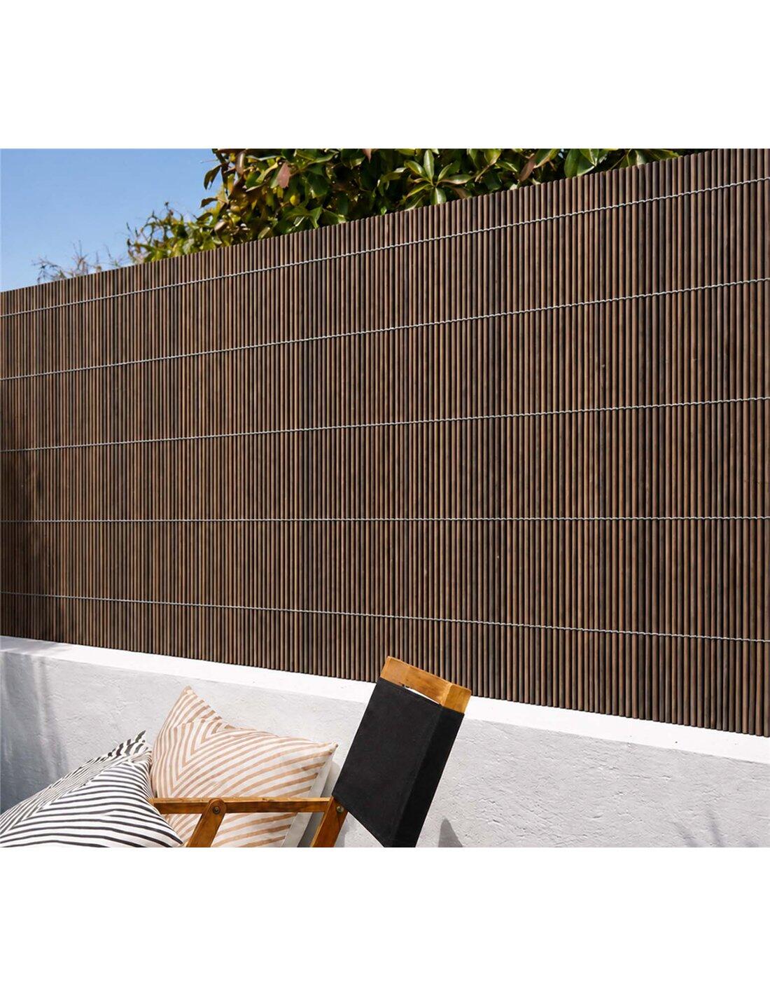 Mimbre Artificial con Tratamiento Anti-U JARDIN202 Marrón 1,5x3m 3/5