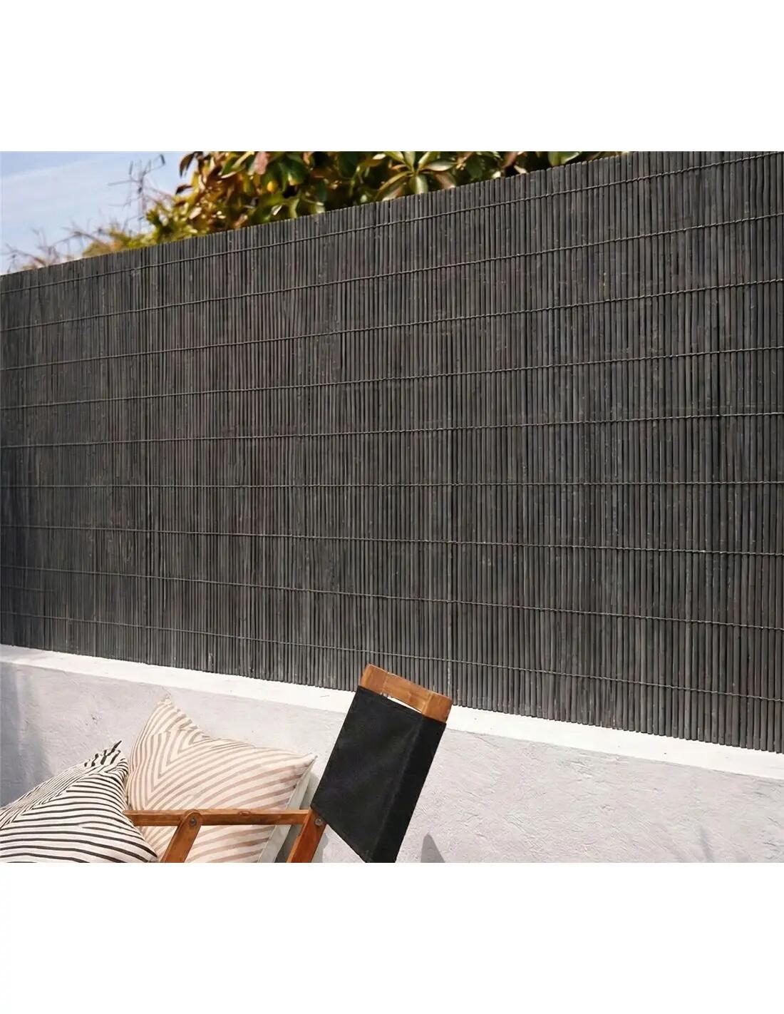 Mimbre Artificial con Tratamiento Anti-U JARDIN202 Gris 3m 3/5