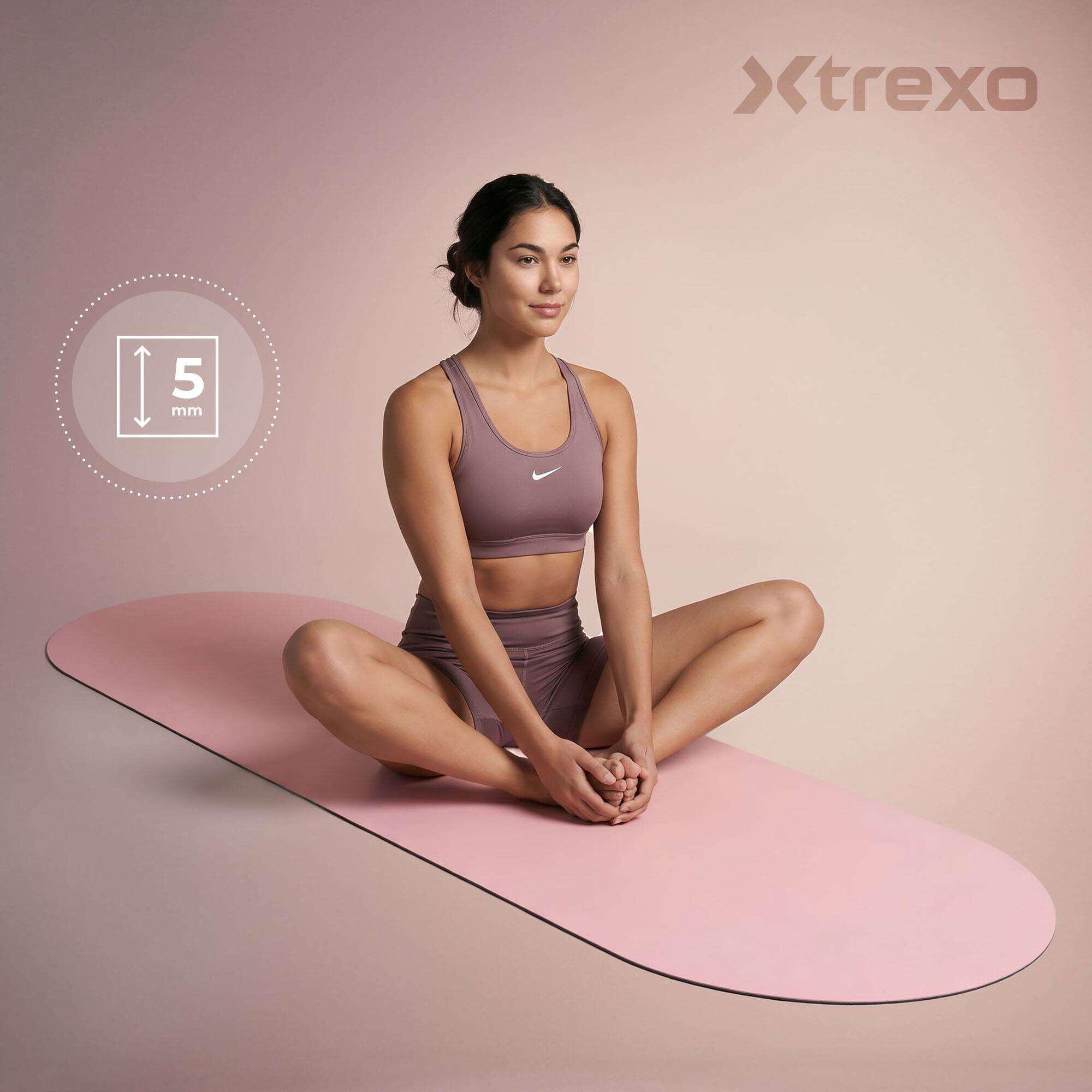 Esterilla de ejercicio y yoga XTREXO SCULPT redondeada 183 x 61 5/8