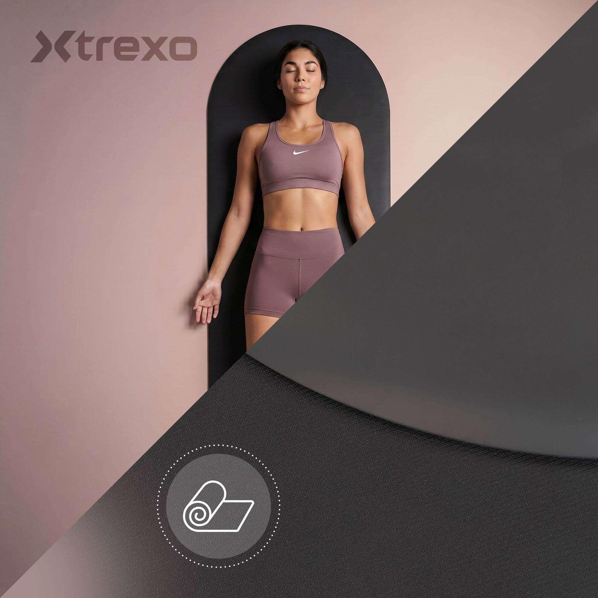 Tapete de exercícios e yoga XTREXO SCULPT arredondado 183 x 61 7/8