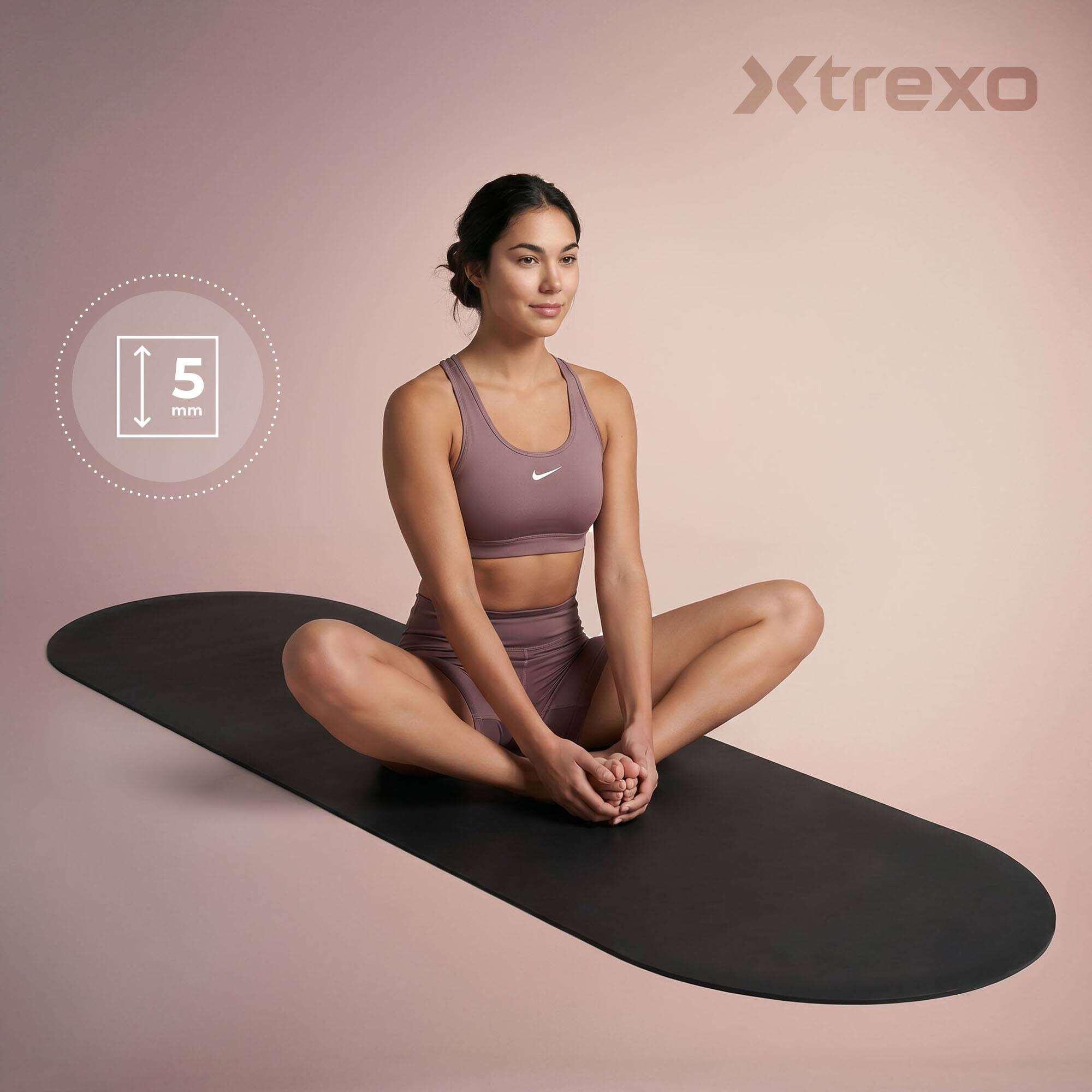 Tapete de exercícios e yoga XTREXO SCULPT arredondado 183 x 61 5/8