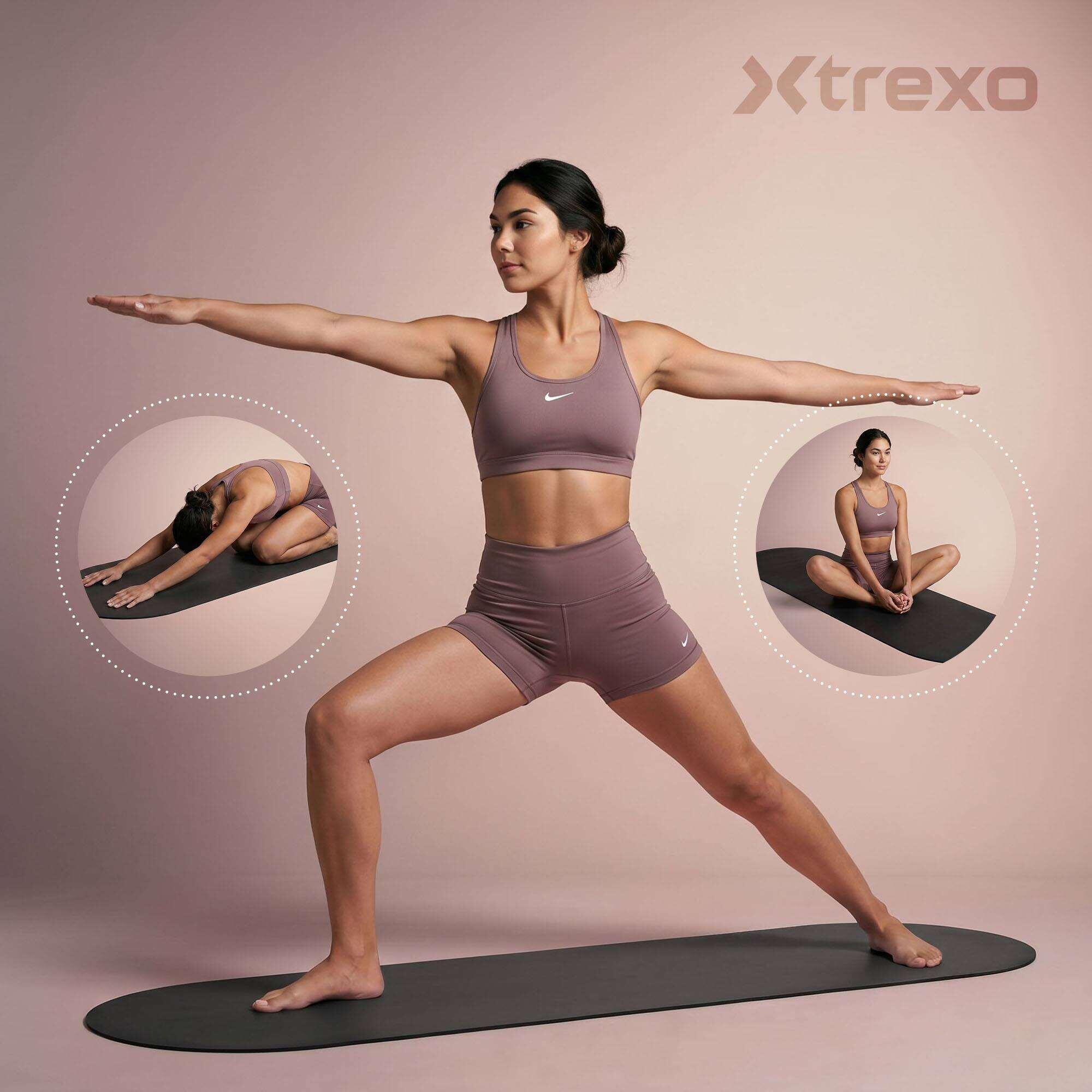 Tapete de exercícios e yoga XTREXO SCULPT arredondado 183 x 61 4/8