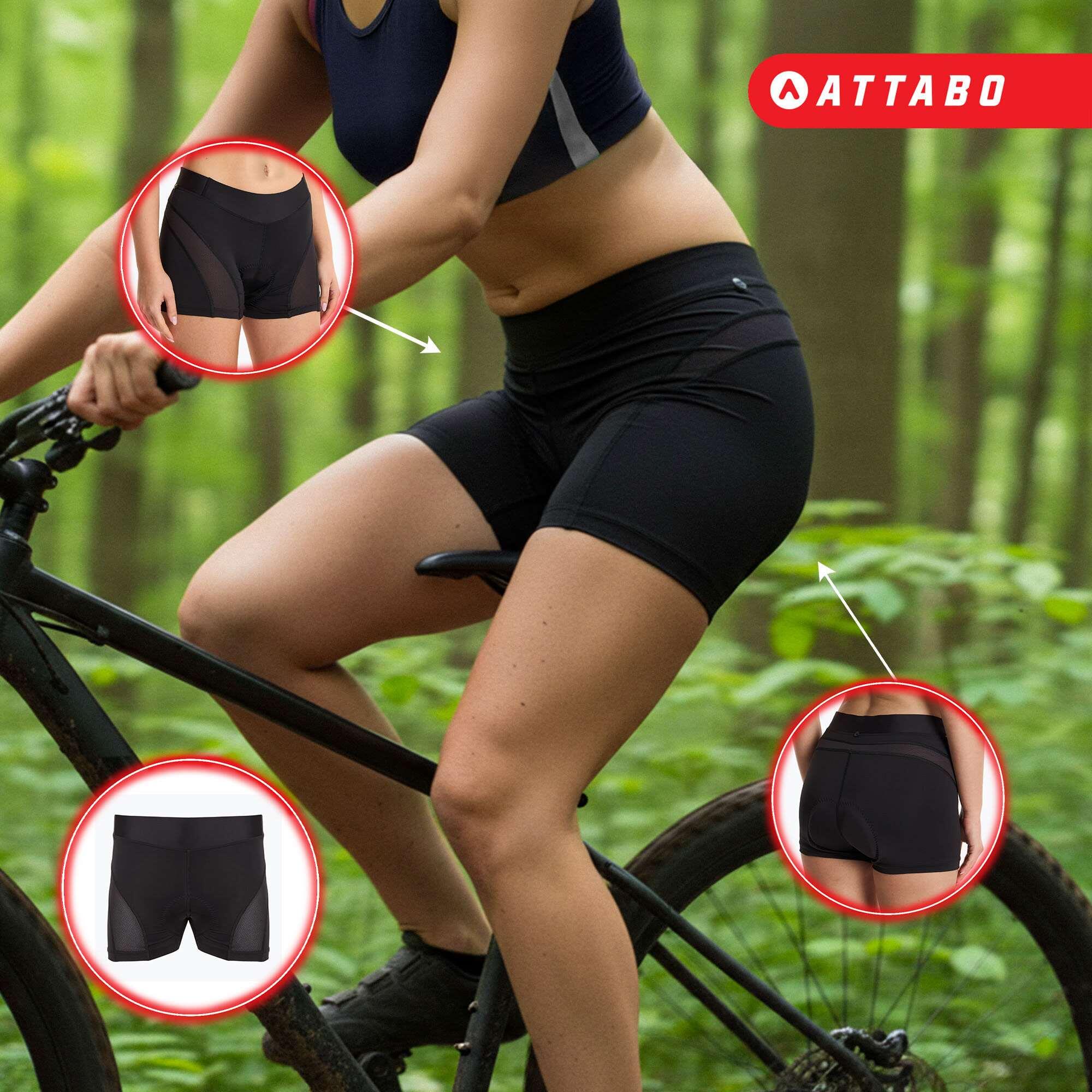 Shorts de ciclismo feminino ATTABO Ryst 2 em 1 4/7
