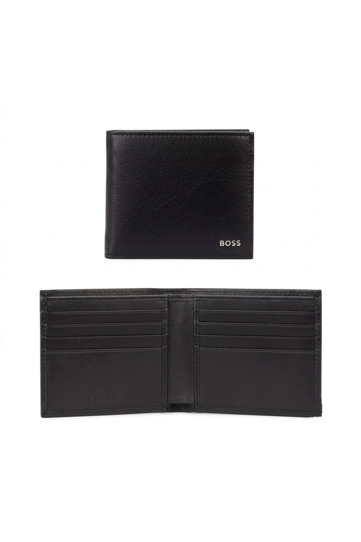 "Randy" Brieftasche, Leder, Zweifach gefaltet Damen und Herren Schwarz 5/5