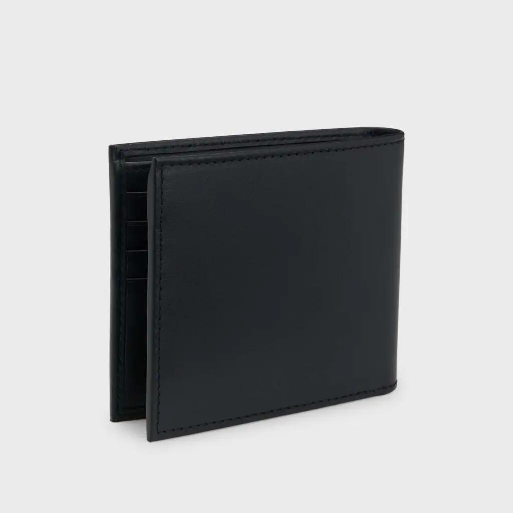 "Randy" Brieftasche, Leder, Zweifach gefaltet Damen und Herren Schwarz 3/5