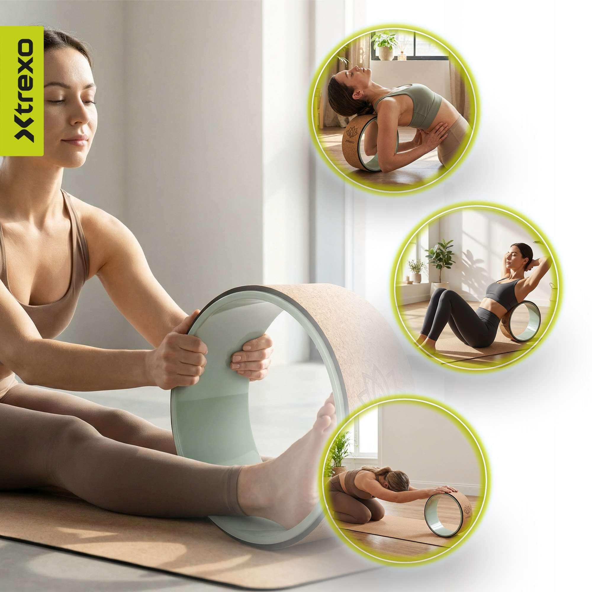 Aro de yoga XTREXO de corcho Flowheel 7/8