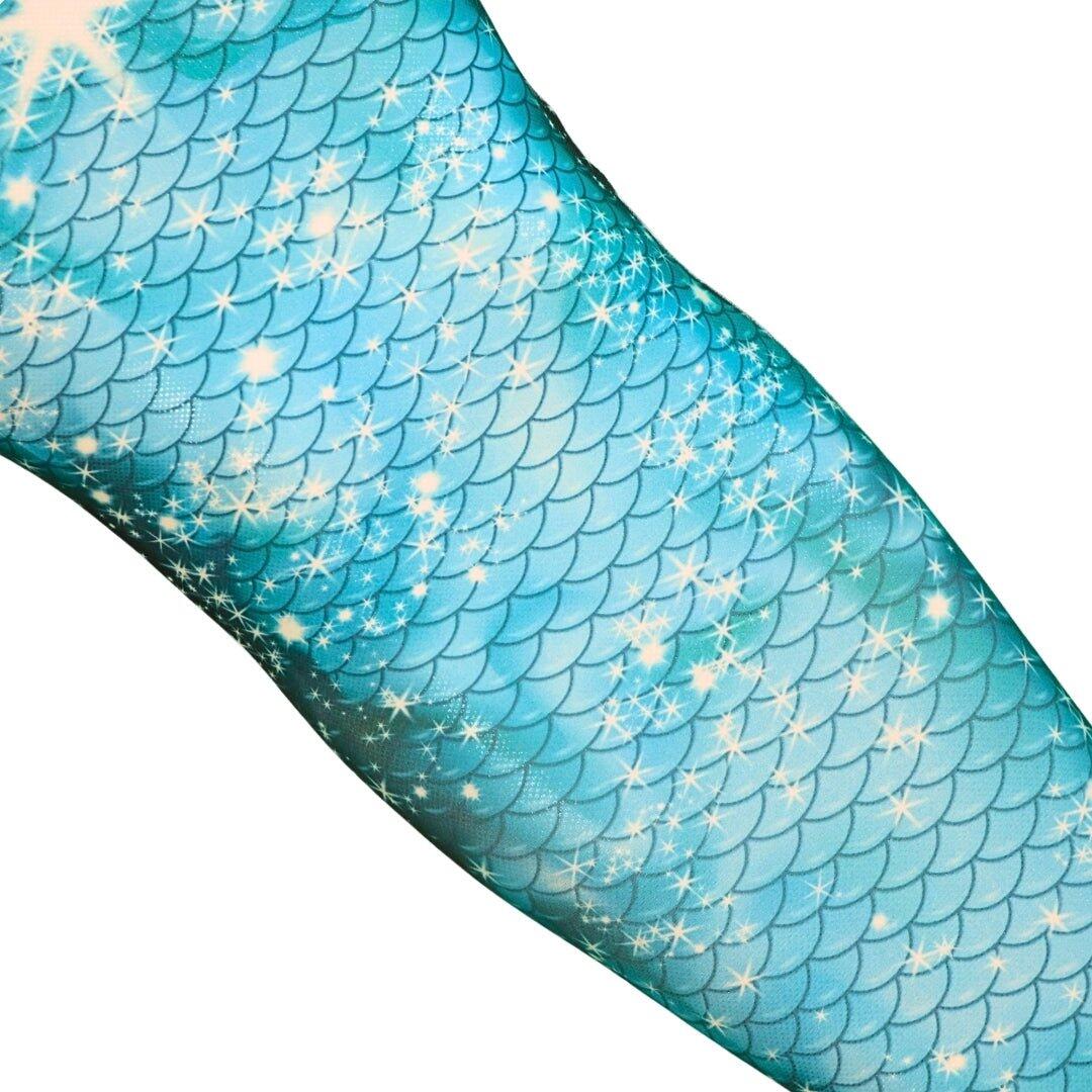 Losse Zeemeerminstaart zwemkleding Sparkle Splash - Blauw 6/7