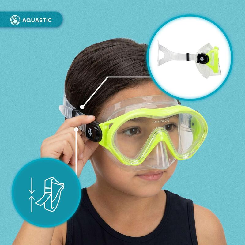 Mască de snorkeling pentru copii AQUASTIC Minke