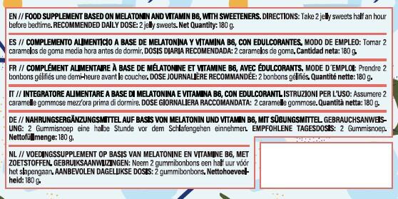 Caramelle gommose ibride alla melatonina - 60 caramelle gommose al mirtillo Lif 2/4
