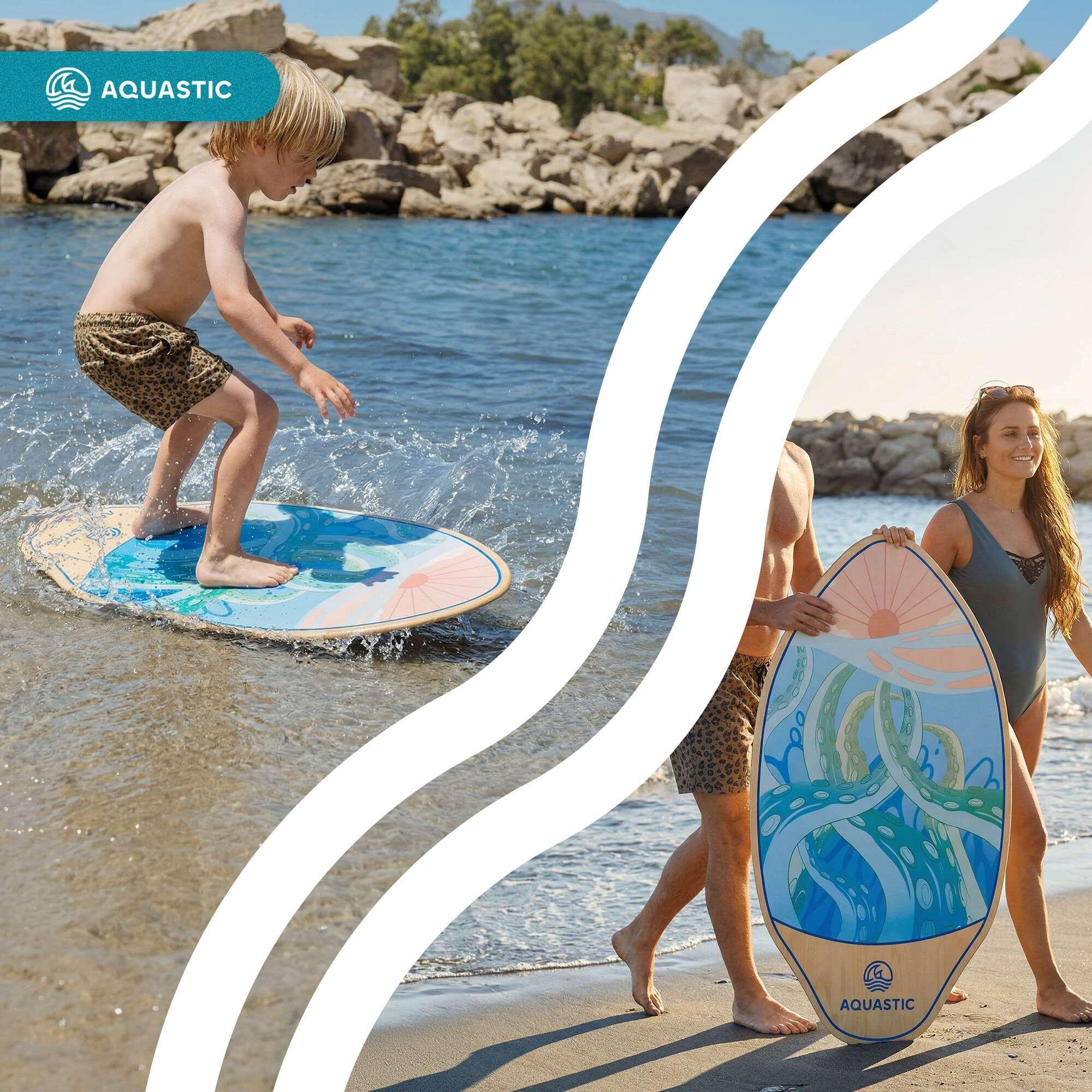 Tabla de skimboard infantil AQUASTIC Lagune 34" 8/8