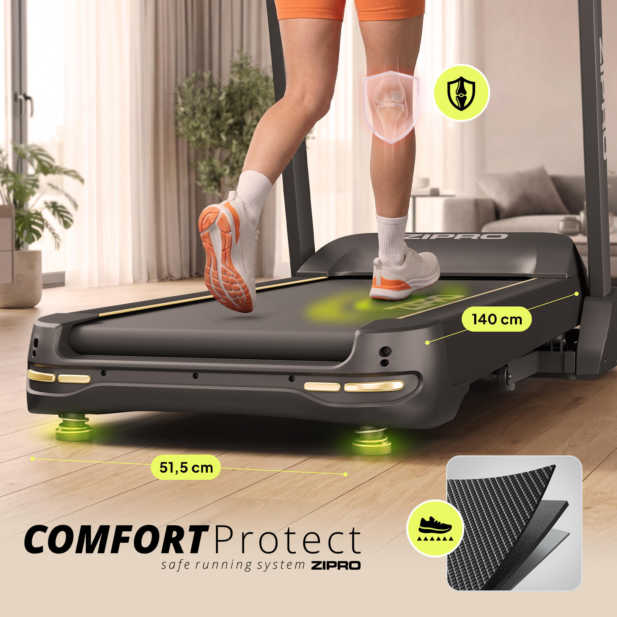 Bieżnia Domowa Elektryczna do Biegania do 22 km/h Zipro Pacemaker Gold iConsole+ 5/16