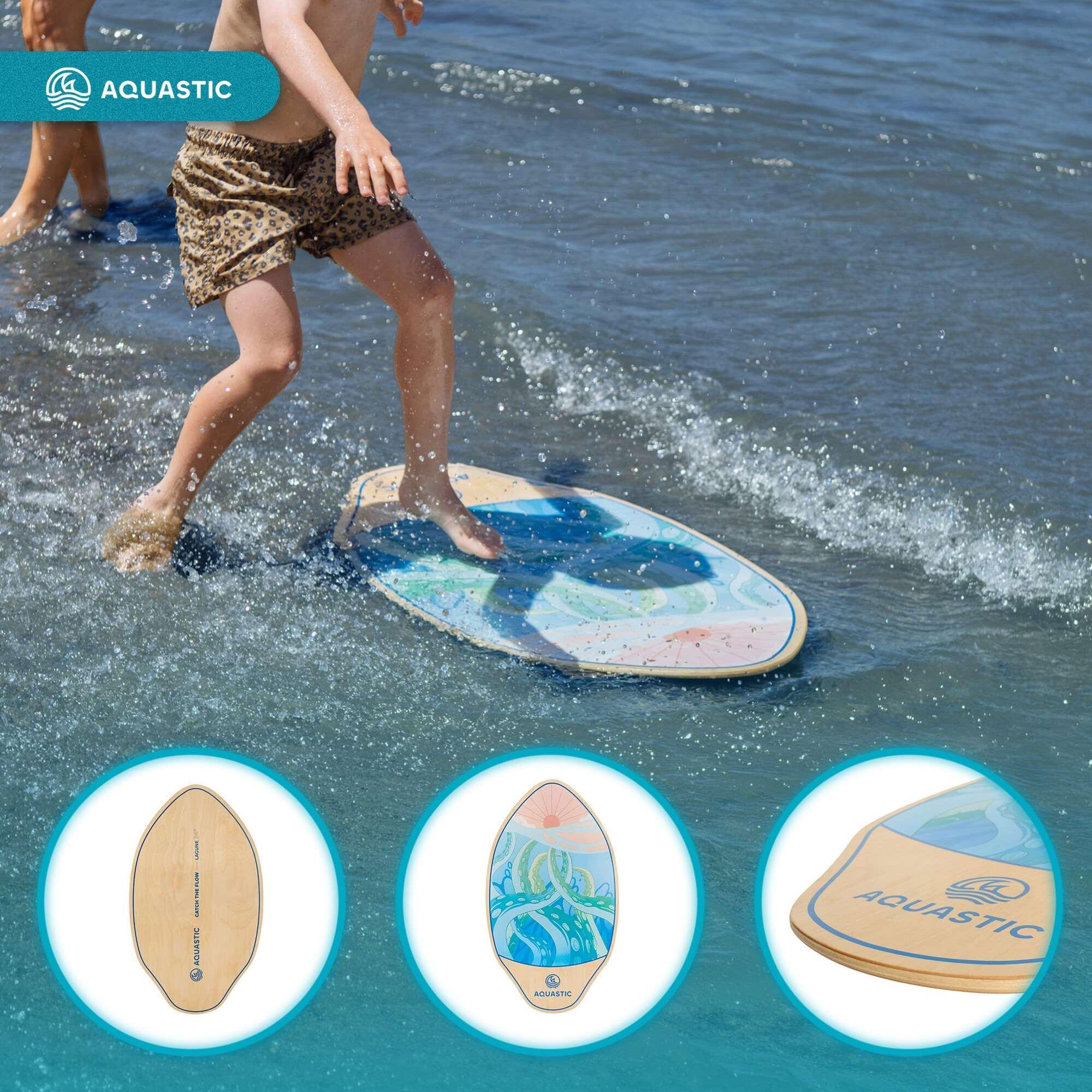 Tabla de skimboard infantil AQUASTIC Lagune 34" 4/8