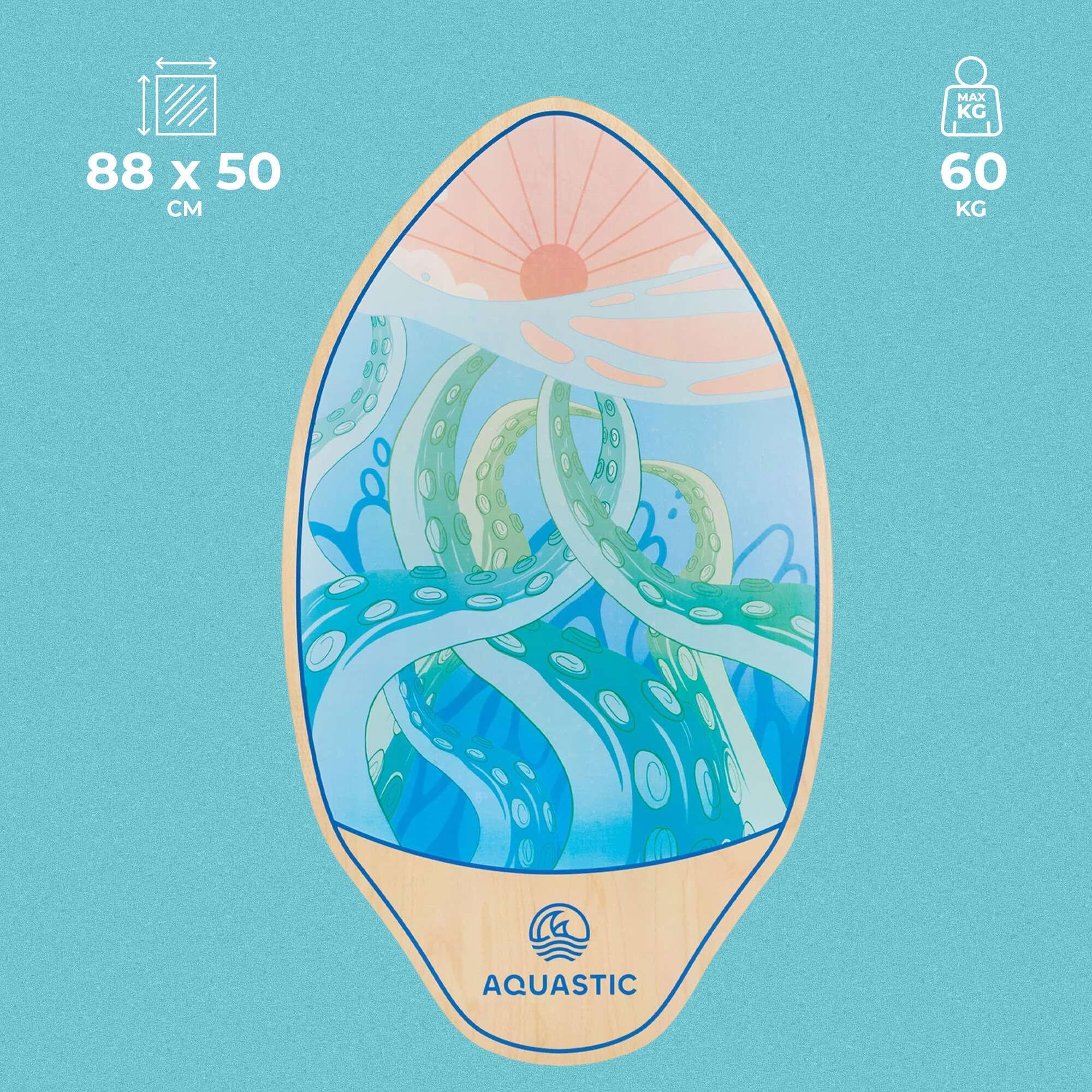 Tabla de skimboard infantil AQUASTIC Lagune 34" 3/8