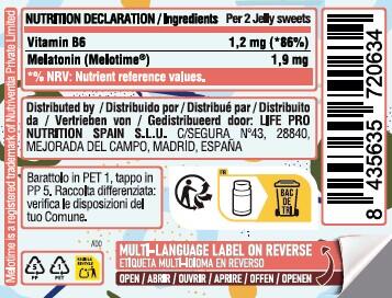 Prolonged release melatonin - 60 gummies Framboesa da LifePRO 3/4