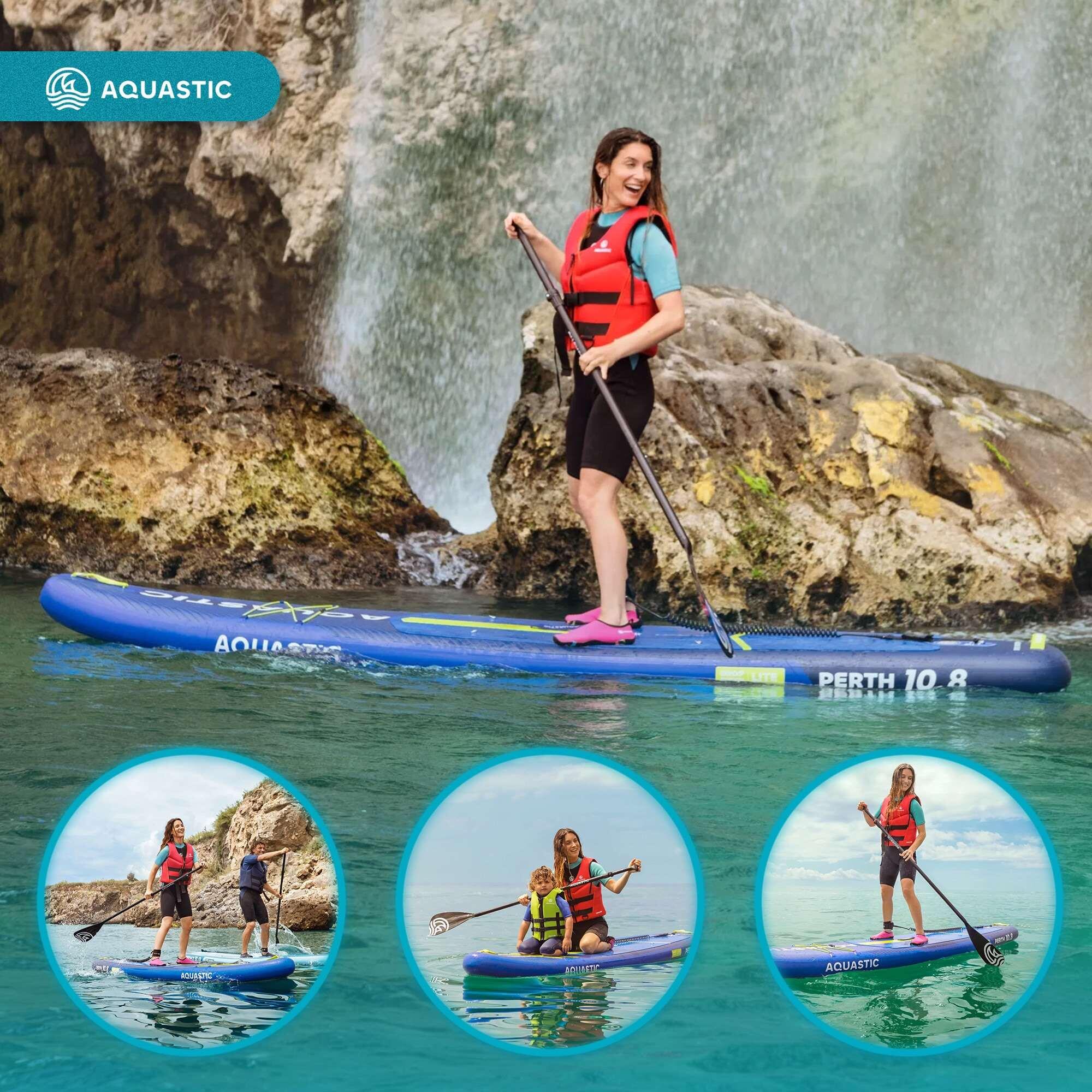 3-teiliges SUP-Paddel AQUASTIC SUP Fiber + Carbon 5/8
