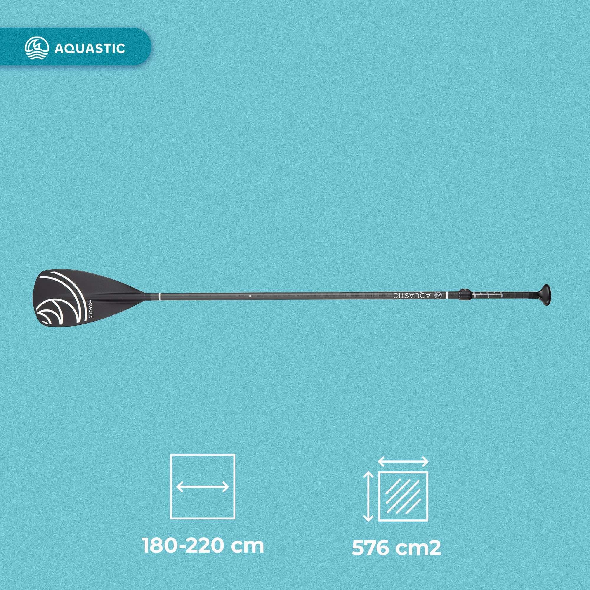 3-teiliges SUP-Paddel AQUASTIC SUP Fiber + Carbon 3/8