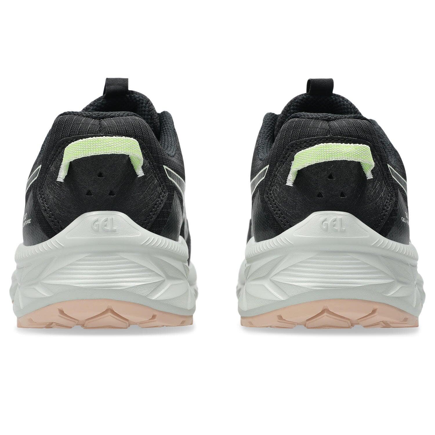 Chaussures - trail - femme - amorti gel - gel-venture 10 - noir/vert 6/7