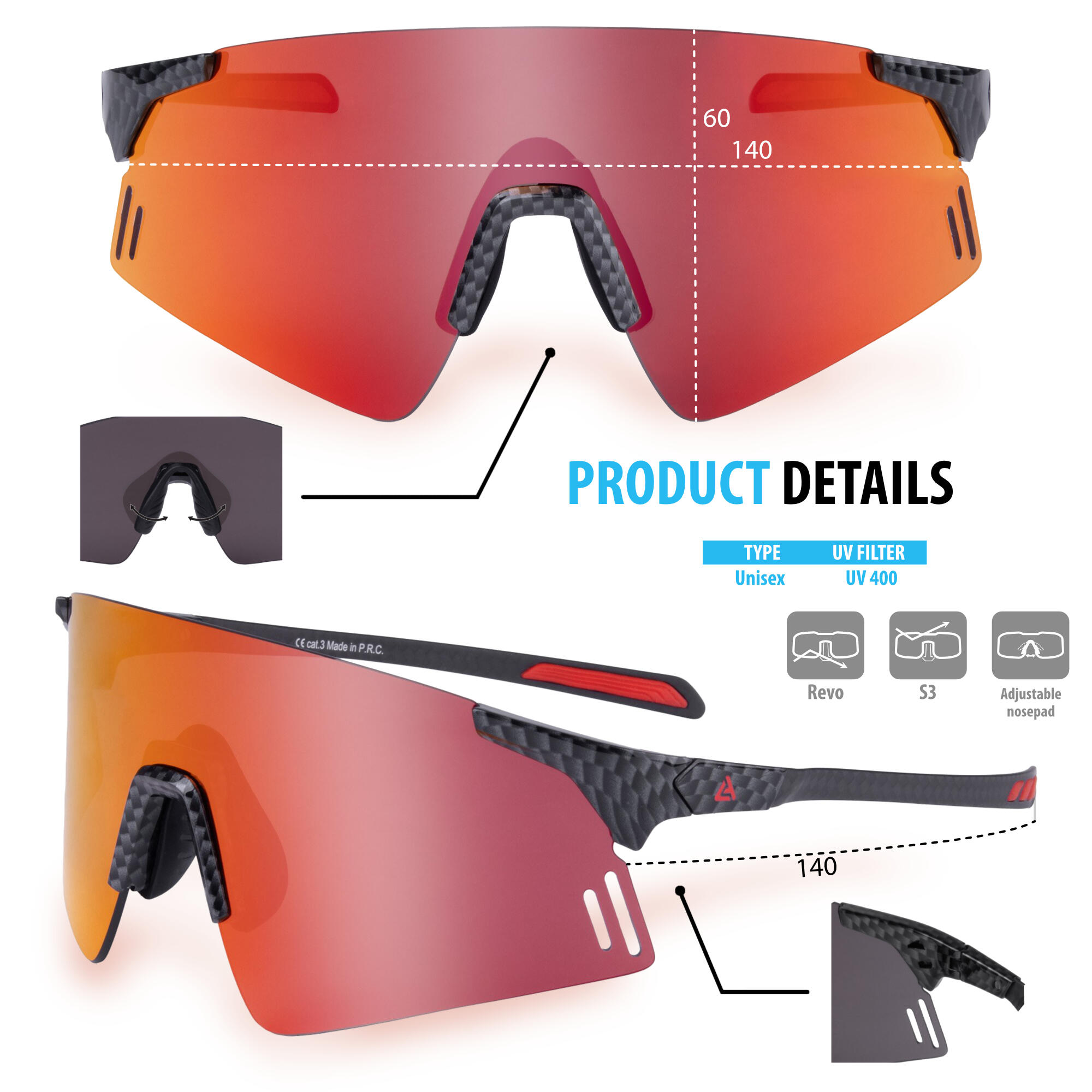 Zonnebril SIENNA Black-Red 5/5