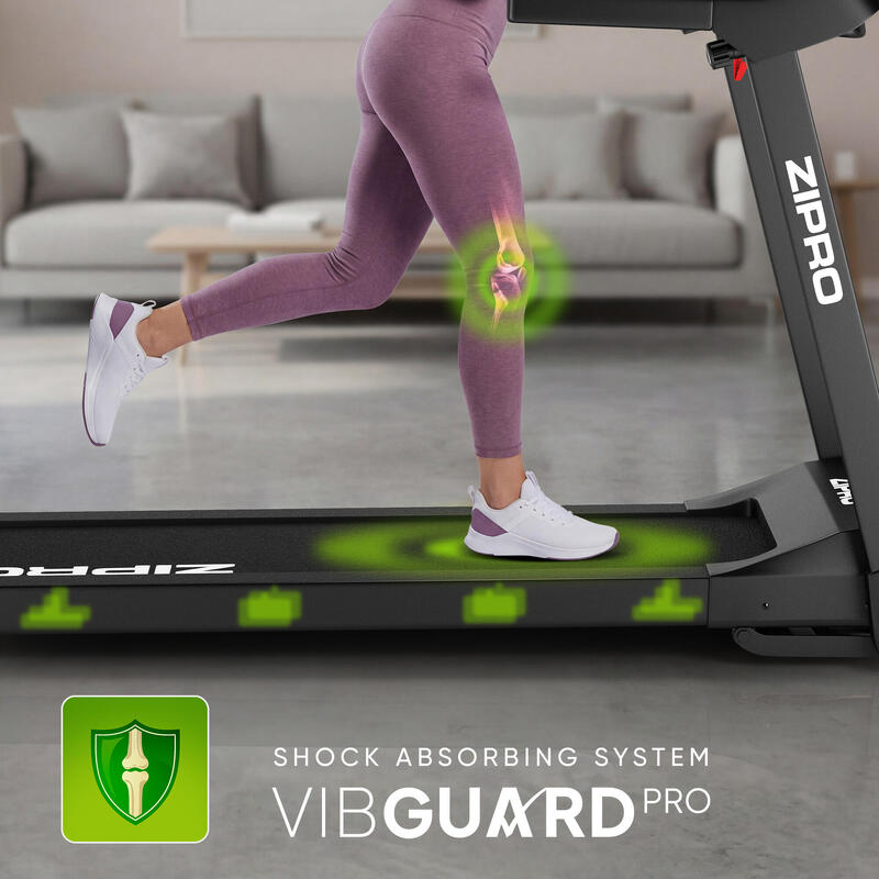 Bandă de alergat pliabil Zipro Ramble 125 x 45 cm 16 km/h compact înclinare
