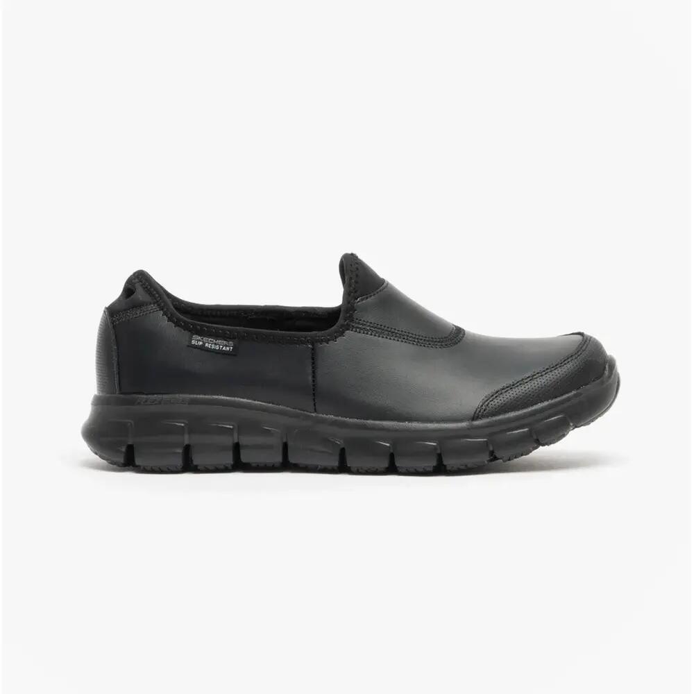Zapatillas Skechers Mujer Sure Track Slip On Negro 1/6