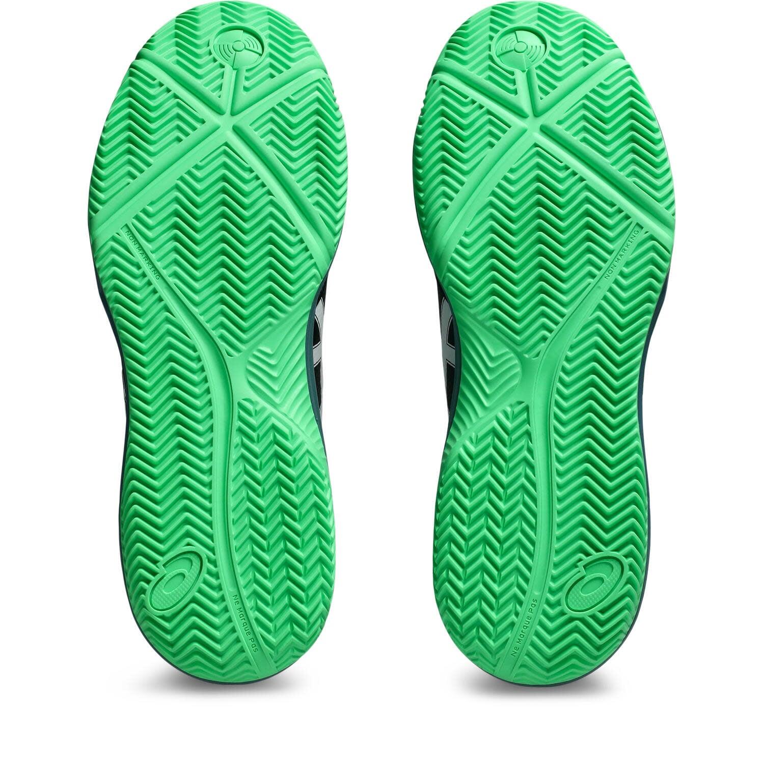 Calçado - padel - estável, flexível - gel-dedicate 8 padel - preto/verde vital 5/7