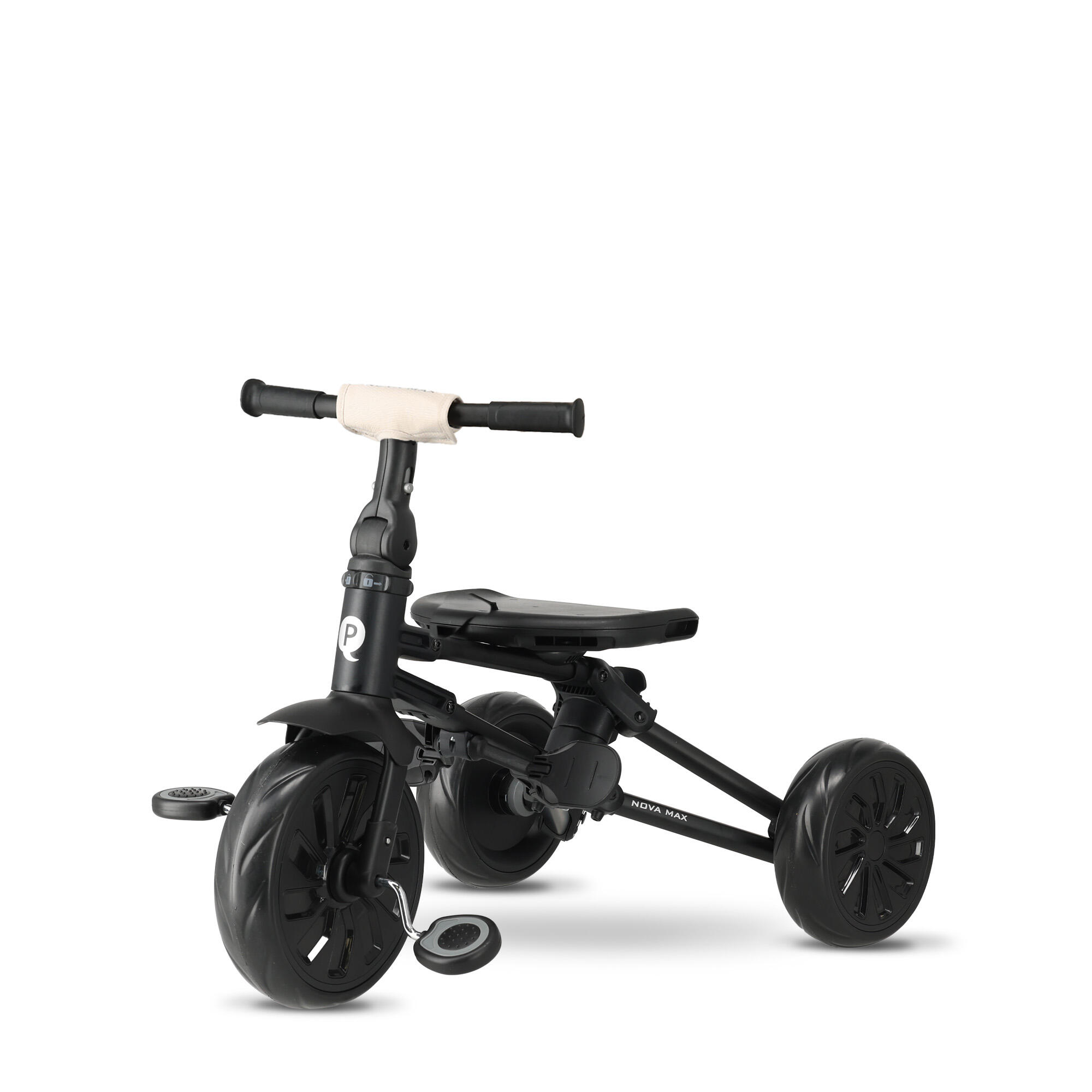 Triciclo Qplay Nova Max con Maniglione di Spinta - Triciclo 5 in 1 - Beige 8/10