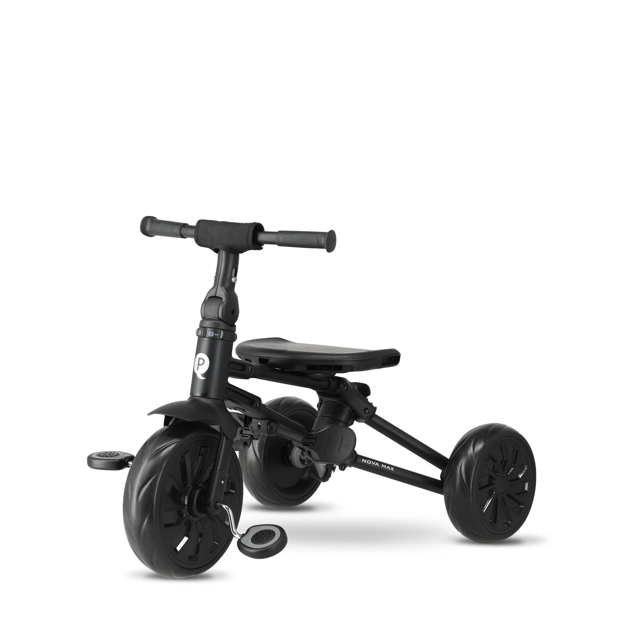 Qplay Nova Max Driewieler met Duwstang - Opvouwbare Peuterfiets - 5-in-1 - Zwart 8/10