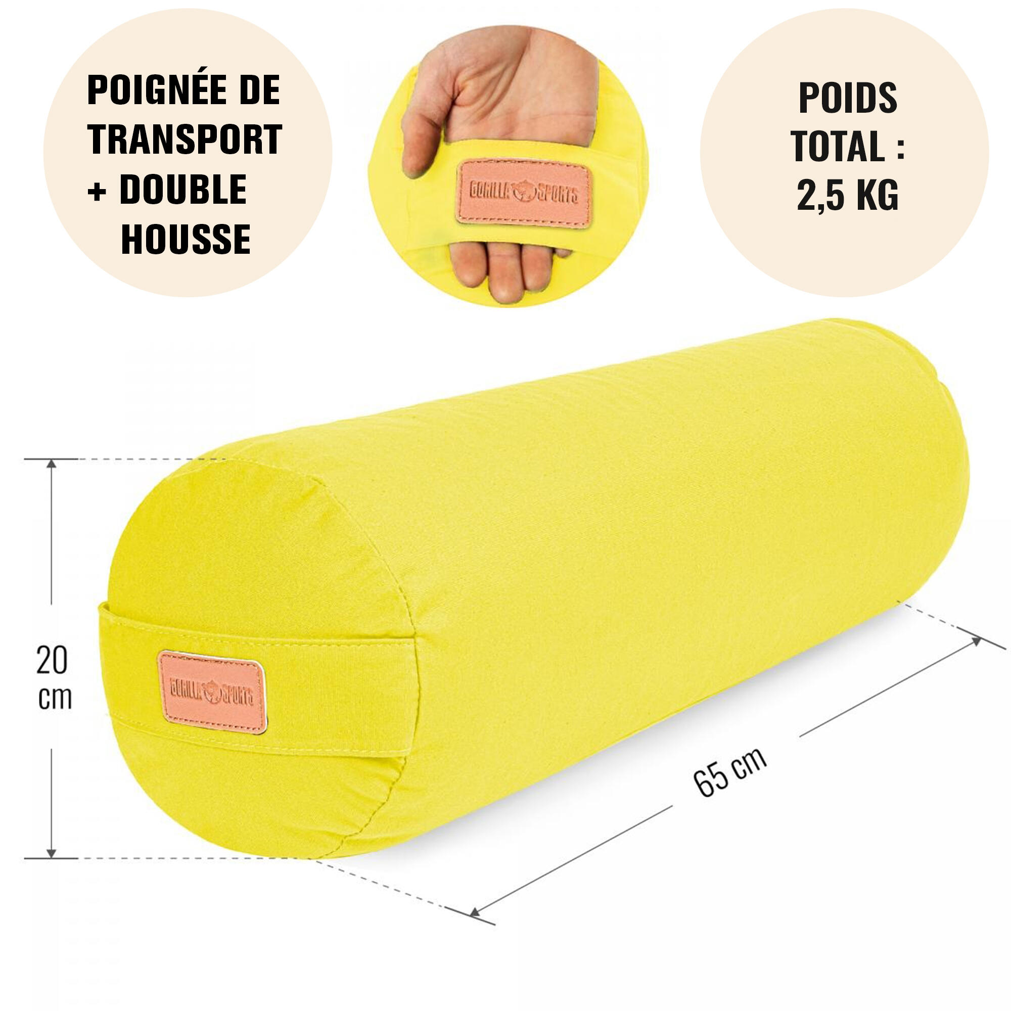 Yoga Bolster in verschiedenen Farben 5/7