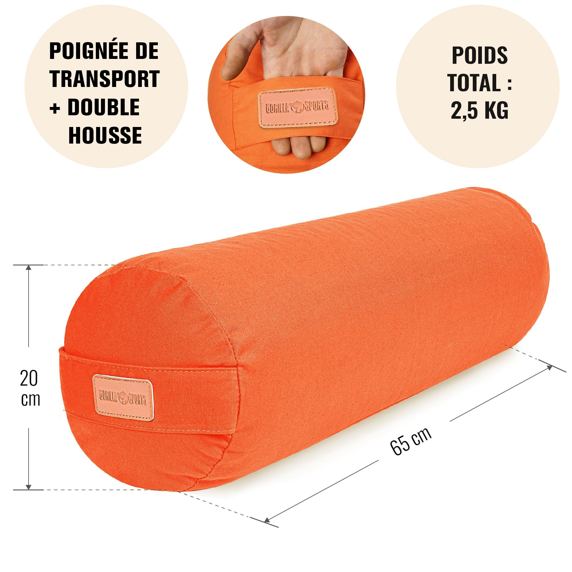 Yoga Bolster in verschiedenen Farben 5/7