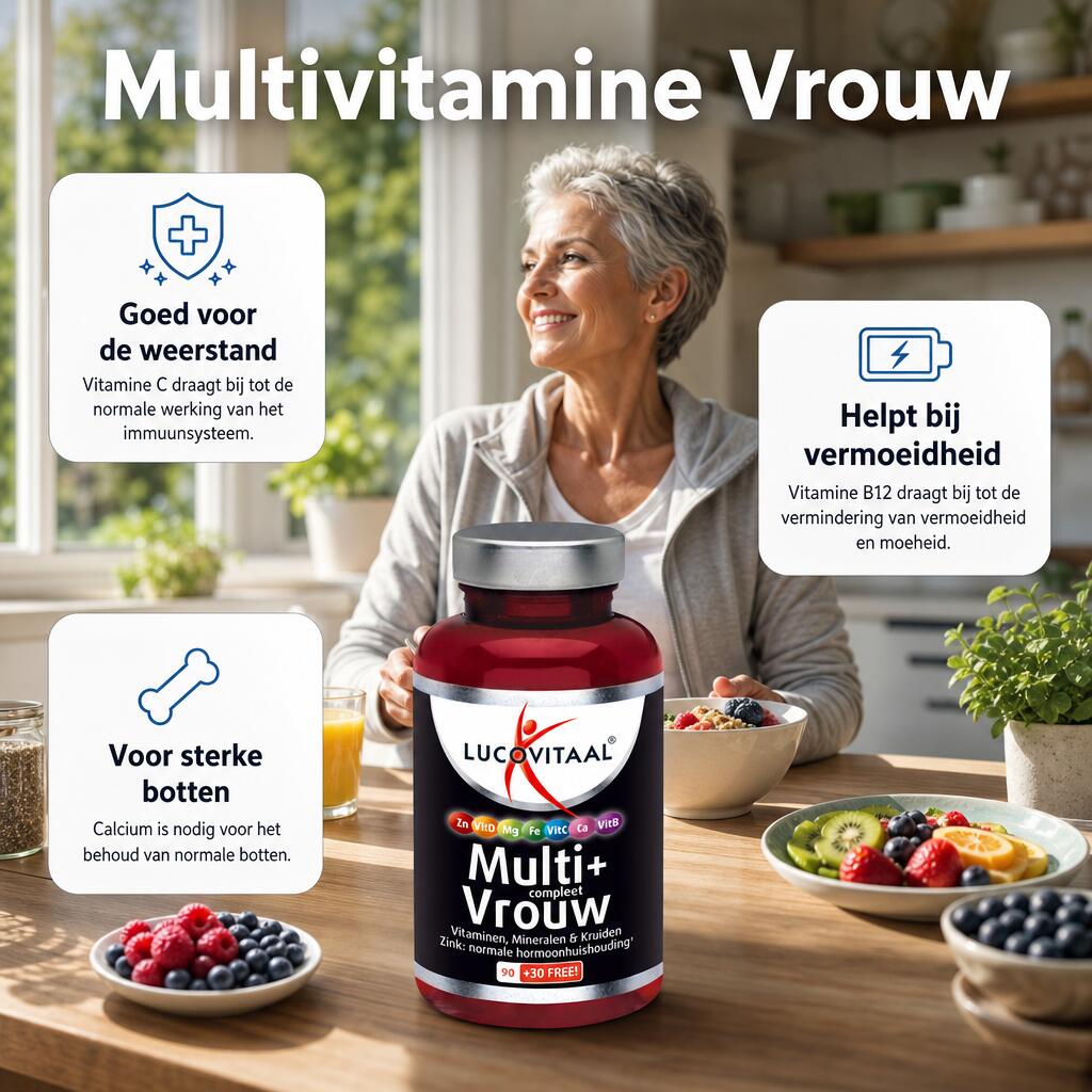 Lucovitaal Multivitamine Vrouw MAXI pot 120 tabletten 2/5