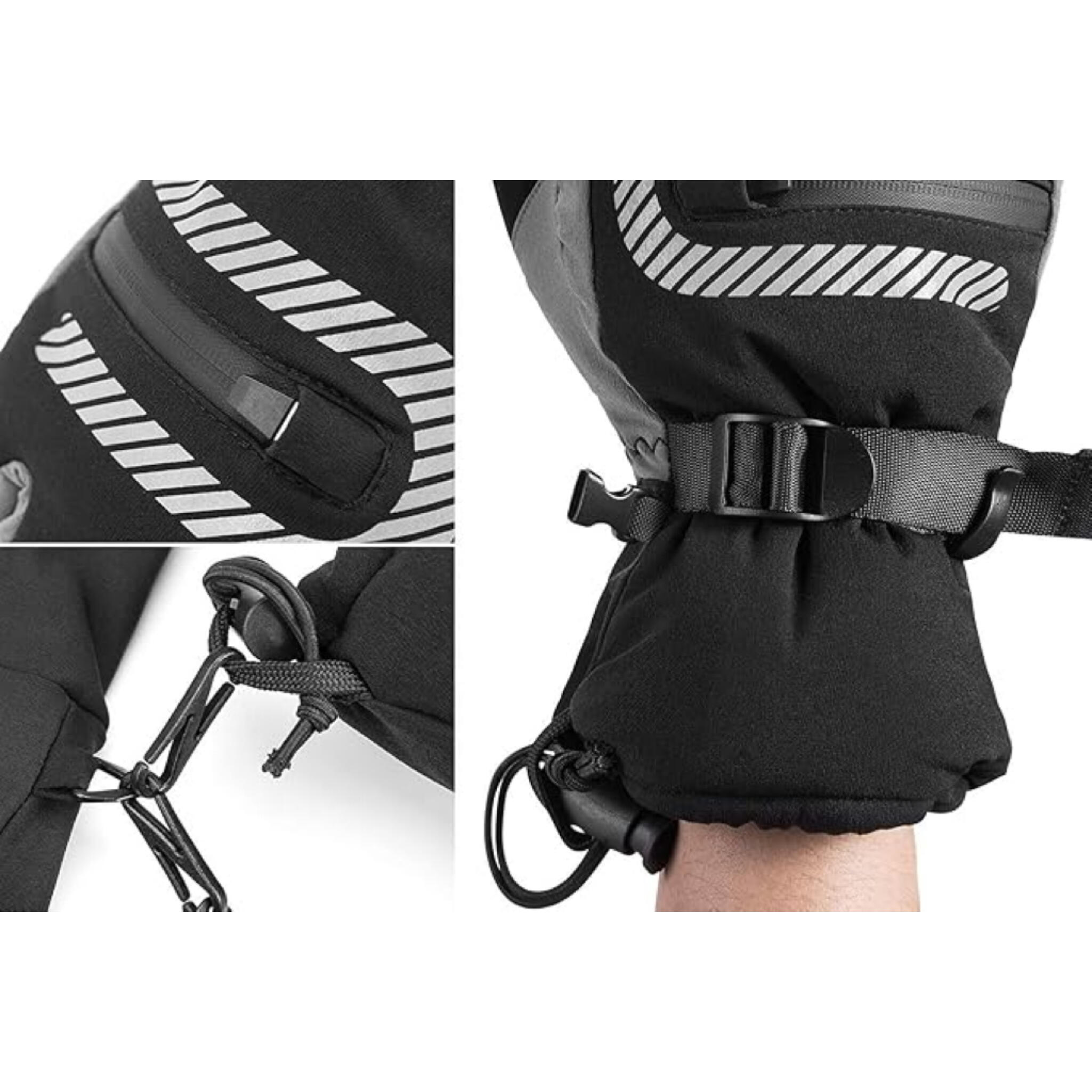 2-in-1 Skihandschuhe doppellagig gefüttert wasserdicht Touchscreen für Ganzjahre 5/7