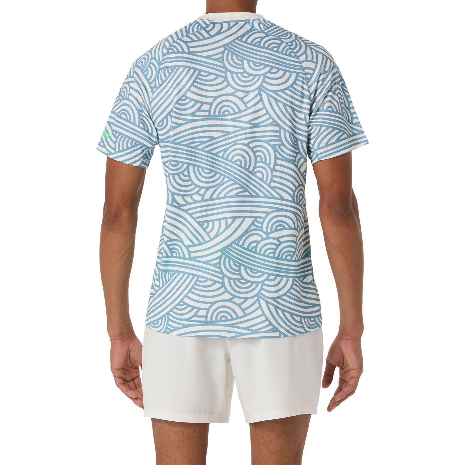 CAMISETA ASICS PADEL COURT ALL OVER PRINT SS TOP 2041A385 100 S 3/4