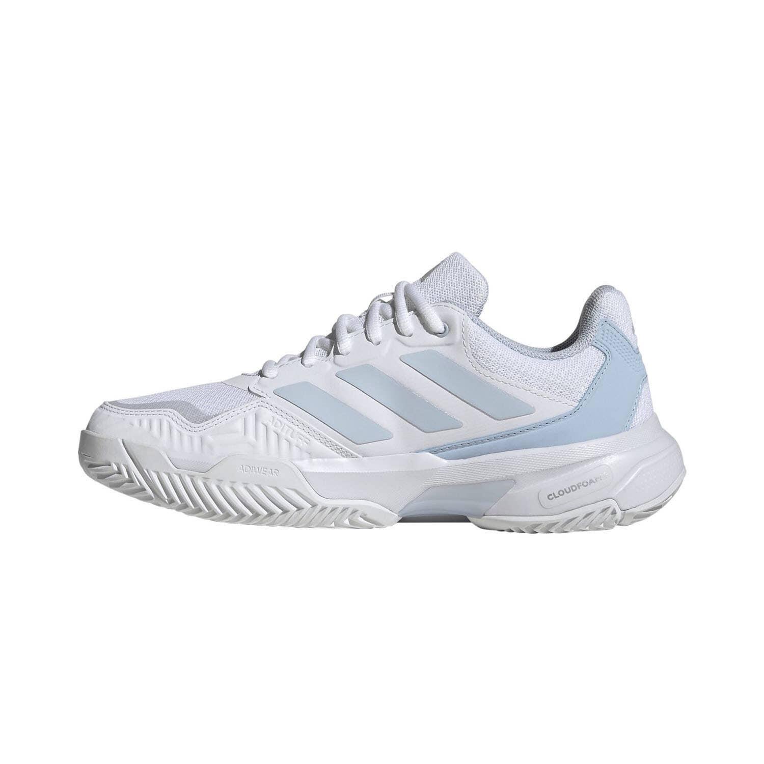 Adidas Courtjam Contrôle 3 Blanc/bleu Femme Ki0791 4/6