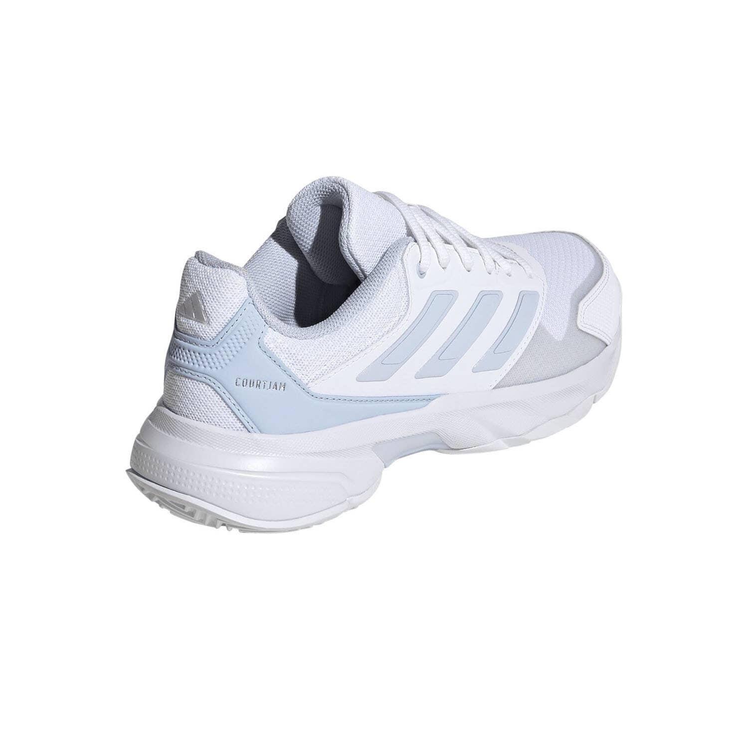 Adidas Courtjam Contrôle 3 Blanc/bleu Femme Ki0791 3/6