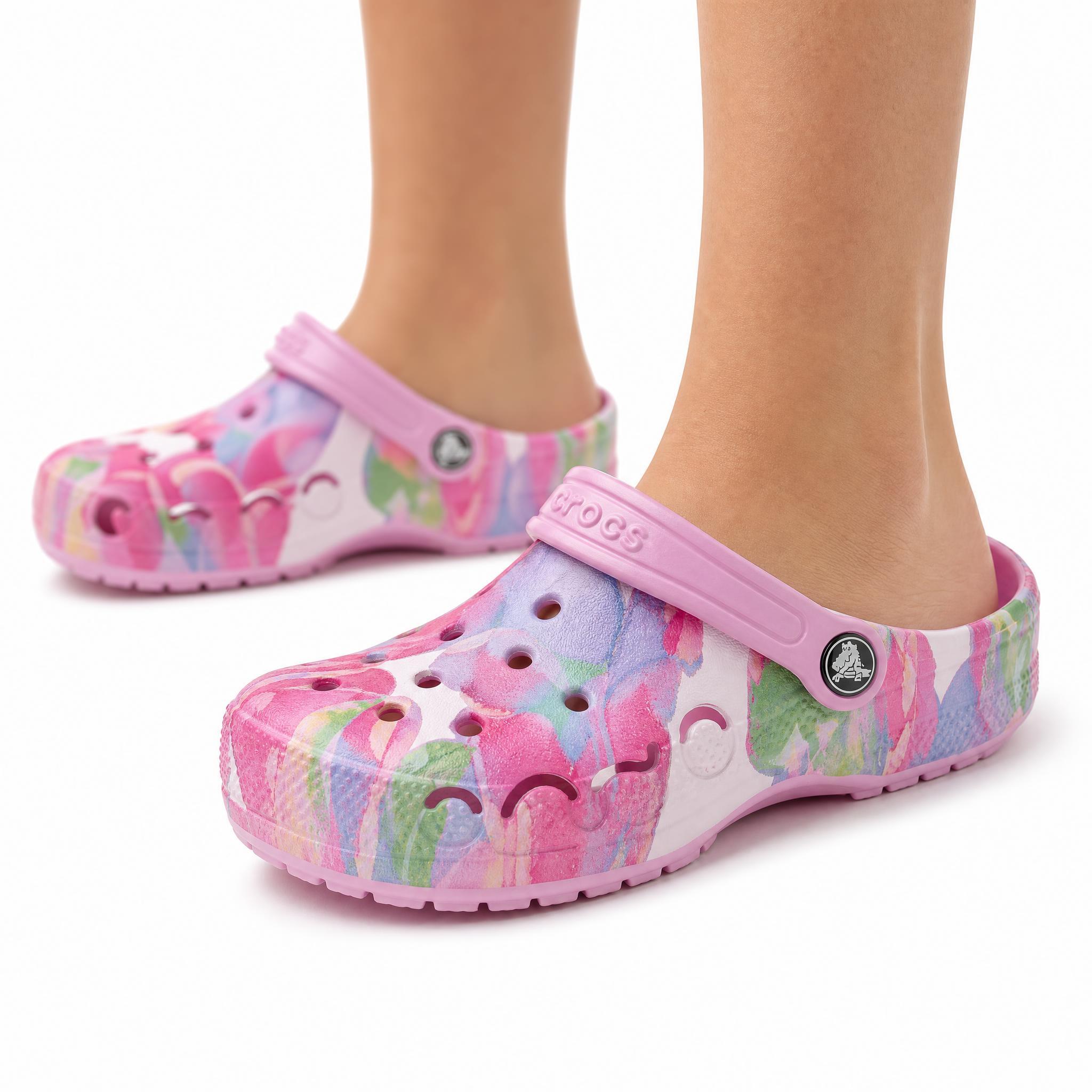Klapki chodaki dziecięce Crocs BAYA SEASONAL PRINTED CG K 6/6