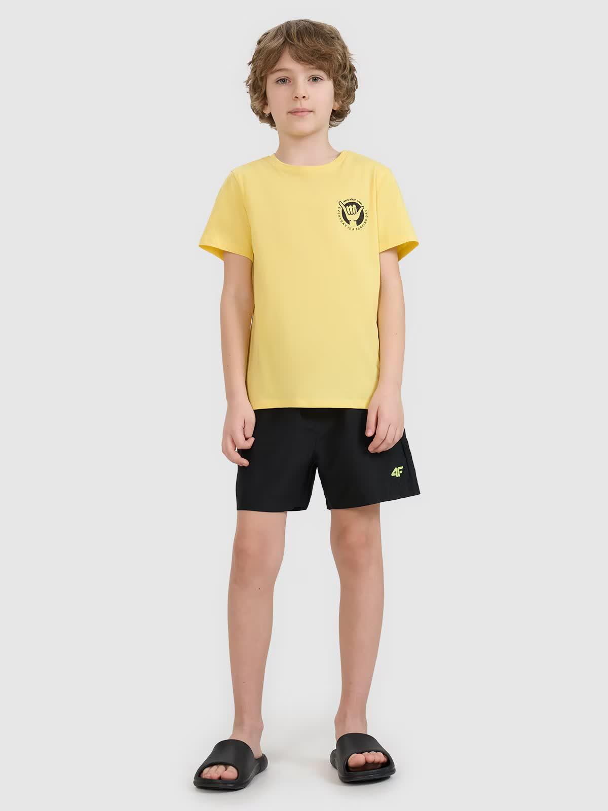 Spodenki plażowe boardshorty chłopięce 4F 4FJRMM00UBDSM110 2/6