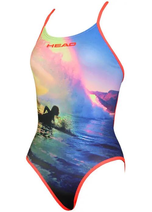 HEAD Swim Liquid Last Badeanzug Mädchen Hellblau & Rosa, UK 24 (EU 34) 2/4