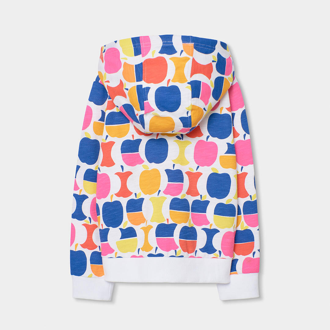 Chaqueta niña punto manzanas 2/4