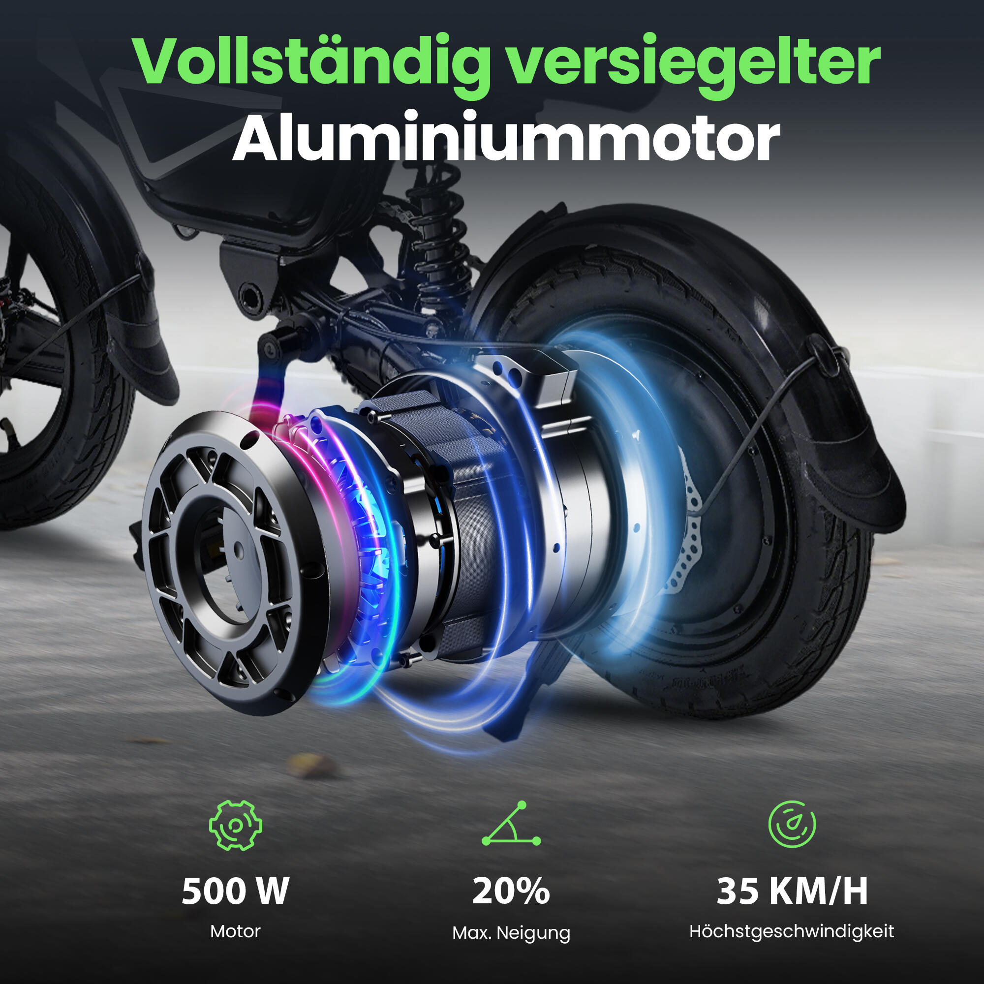 Vélo électrique pliable iScooter EB1S, batterie 36 V 12 Ah, avec APP de contrôle 4/7