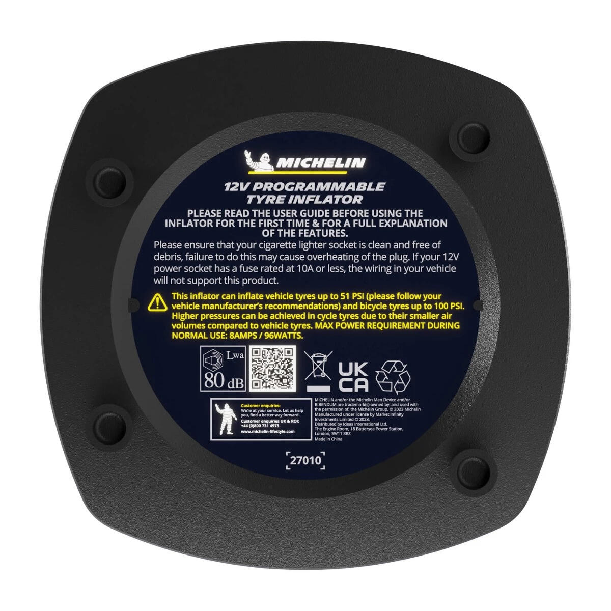Pompka elektryczna rowerowa Michelin do 100 PSI programowalna 3/8