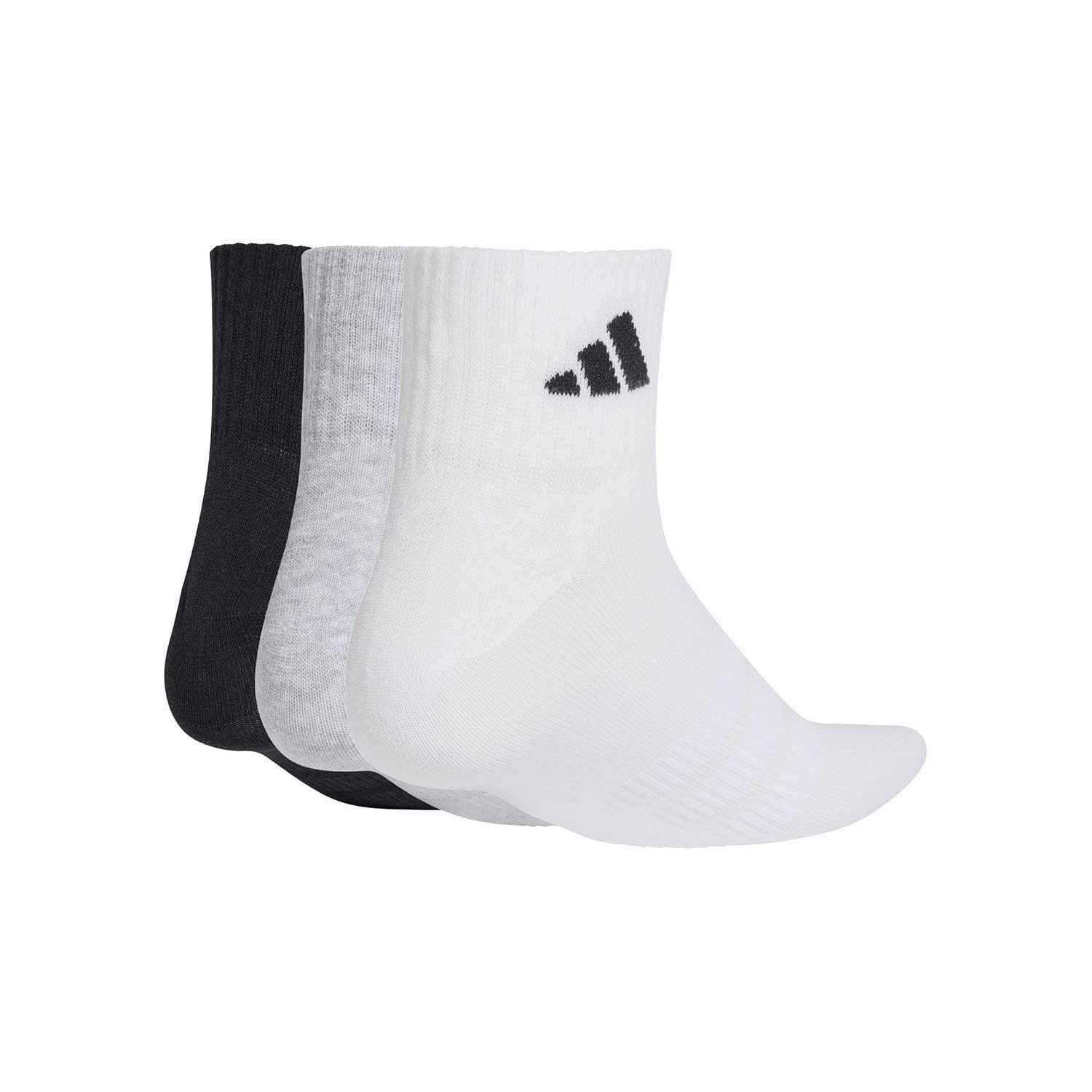 Pack 3 Chausettes Adidas Essential Ankle Blanc/noir/gris 2/4