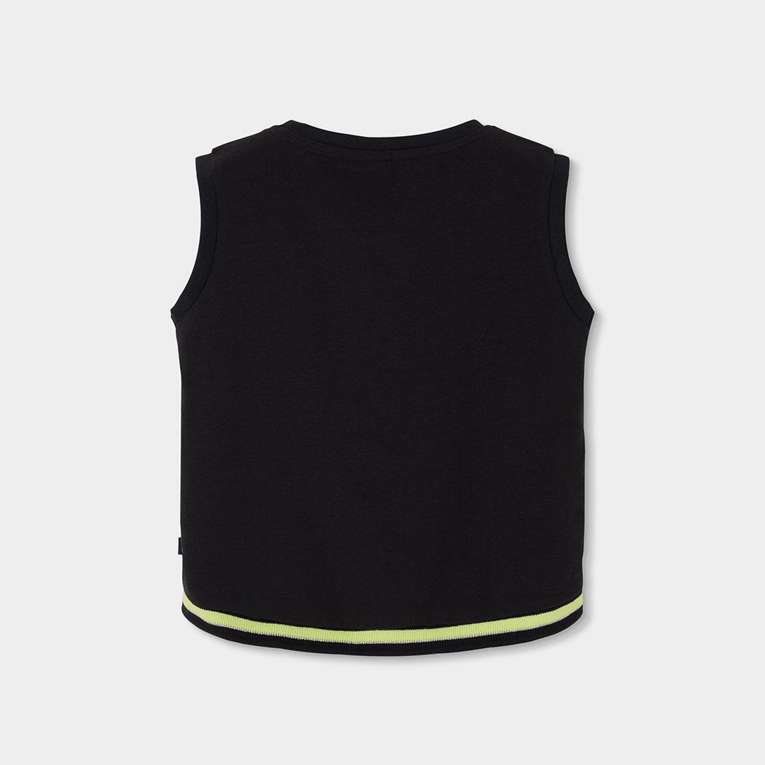 Camiseta niña algodón en negro 2/4